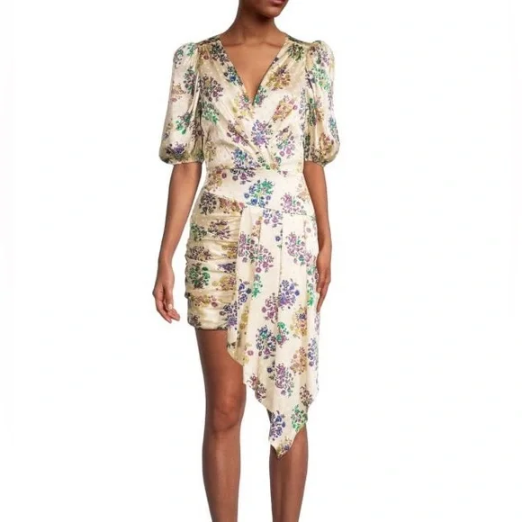 RONNY KOBO Monica Floral-Print Ruched Dress . - Picture 7 of 8